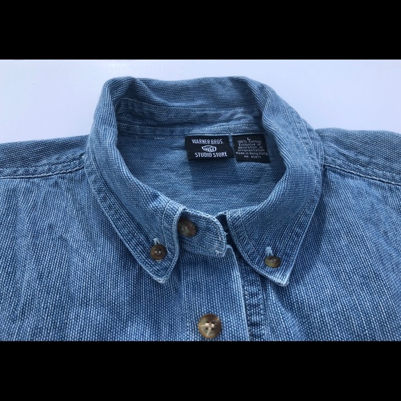 Warner bros Loony tune denim button up - Picture 2 of 2